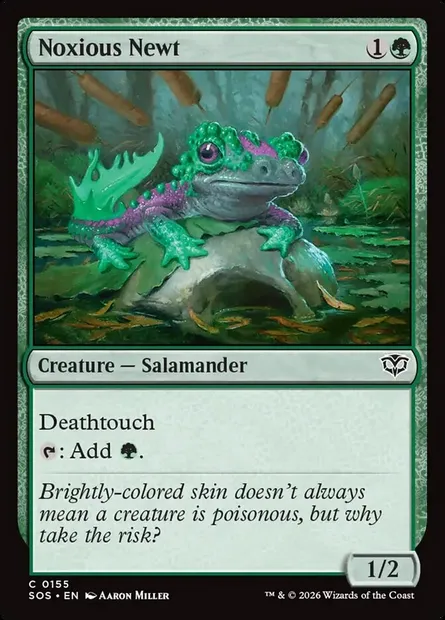 Noxious Newt, Magic card SOS 155 — Secrets of Strixhaven set