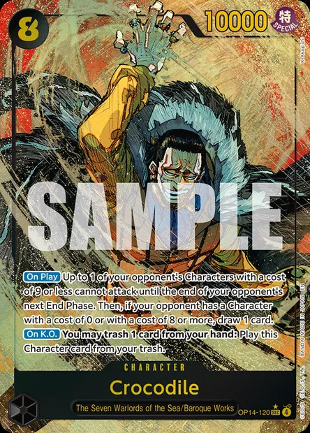 Crocodile, One Piece card OP14-120 — THE AZURE SEA’S SEVEN set