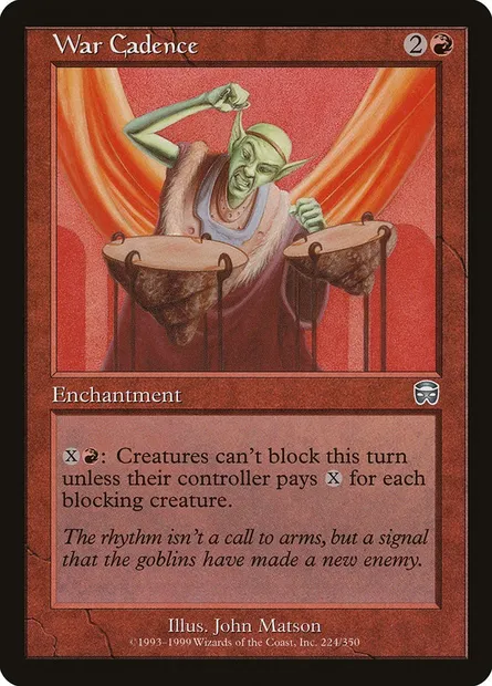 War Cadence, Magic card MMQ 224 — Mercadian Masques set