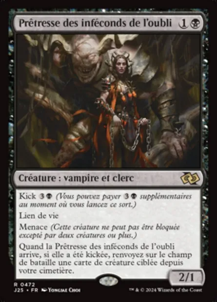 Prêtresse des inféconds de l'oubli, carte Magic J25 472 — extension Foundations Jumpstart