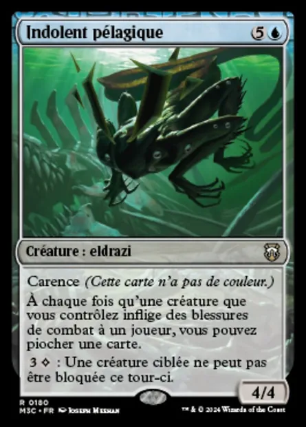 Indolent pélagique, carte Magic M3C 180 — extension Modern Horizons 3 Commander