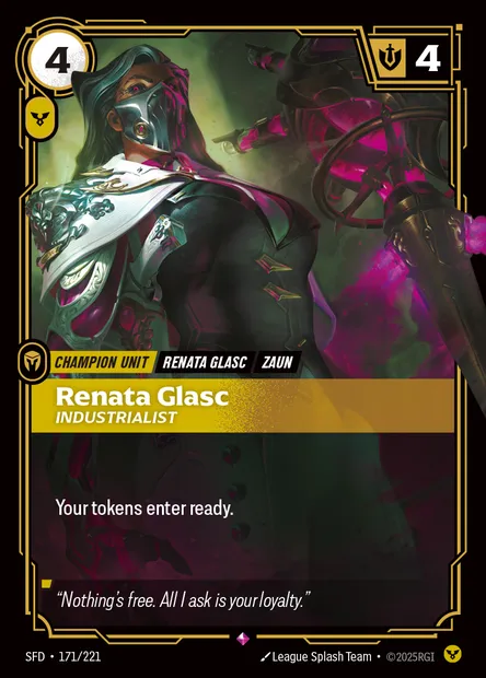 Renata Glasc, Riftbound card SFD 171 — Spiritforged set