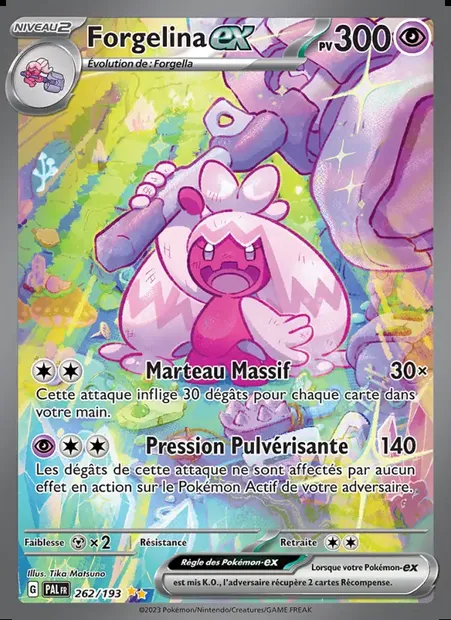 Forgelina-ex, carte Pokémon PAL 262 — extension Évolutions à Paldea