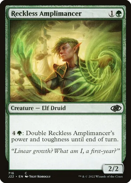 Reckless Amplimancer, Magic card J22 716 — Jumpstart 2022 set