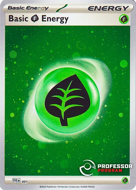 Basic Grass Energy, Pokémon card PROF 001 — Professor Program set