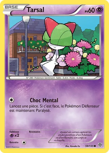 Tarsal, carte Pokémon PLS 59 — extension Tempète Plasma