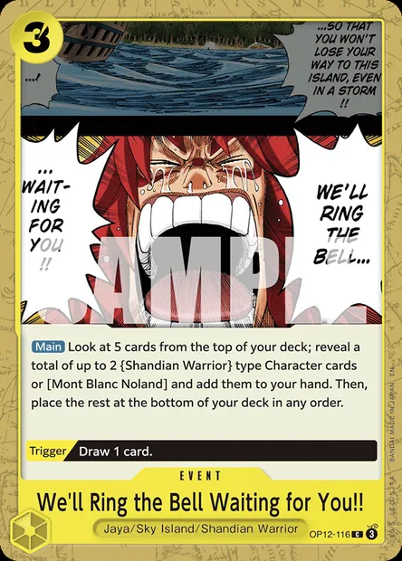 We'll Ring the Bell Waiting for You!!, One Piece card OP12-116 — LEGACY OF THE MASTER set
