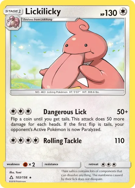 Lickilicky, Pokémon card UPR 103 — Ultra Prism set
