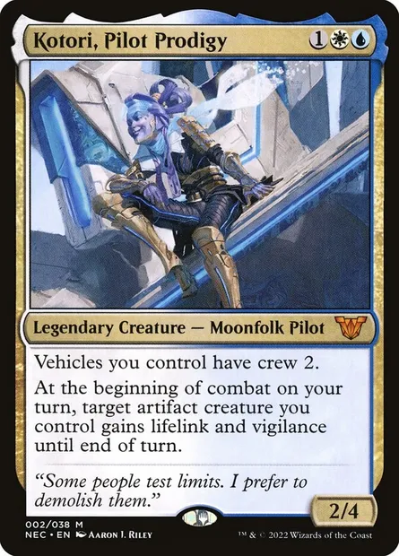 Kotori, Pilot Prodigy, Magic card NEC 2 — Neon Dynasty Commander set