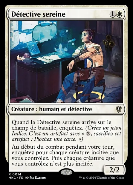 Détective sereine, carte Magic MKC 14 — extension Murders at Karlov Manor Commander
