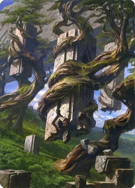 Forest // Forest, Magic card AZNR 20 — Zendikar Rising Art Series set