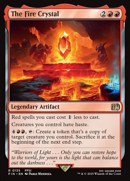 The Fire Crystal, Magic card FIN 135 — Final Fantasy set