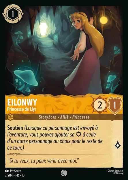 Eilonwy - Princesse de Llyr, carte Disney Lorcana CH10-007 — extension Lueurs dans les Profondeurs