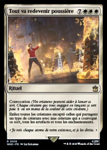 Tout va redevenir poussière, carte Magic WHO 19 — extension Doctor Who