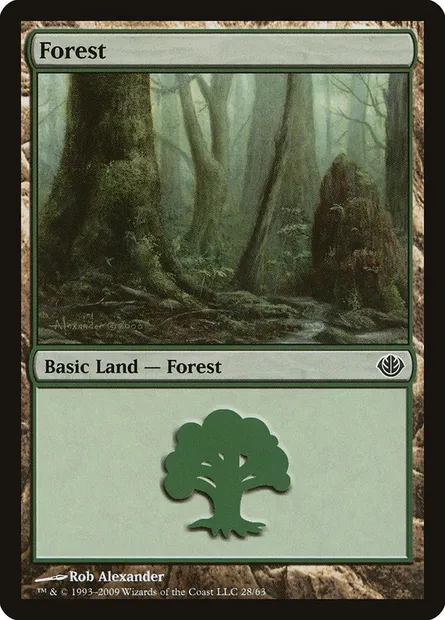 Forêt, carte Magic DDD 28 — extension Duel Decks: Garruk vs. Liliana