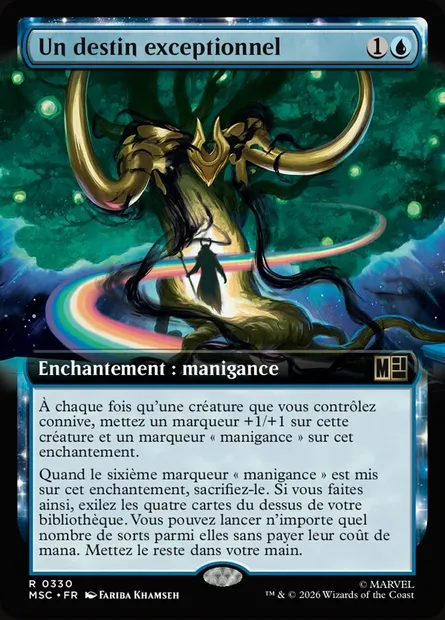 Un destin exceptionnel, carte Magic MSC 330 — extension Marvel Super Heroes Commander