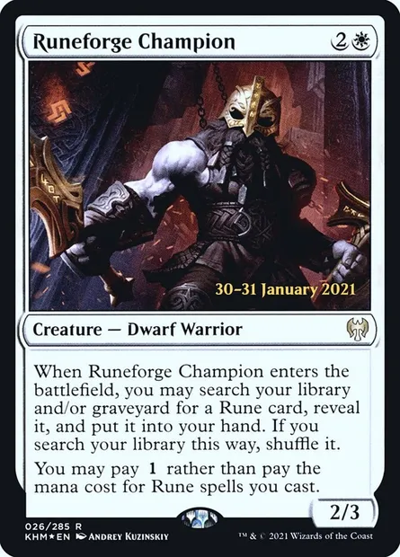 Runeforge Champion, Magic card PKHM 26s — Kaldheim Promos set
