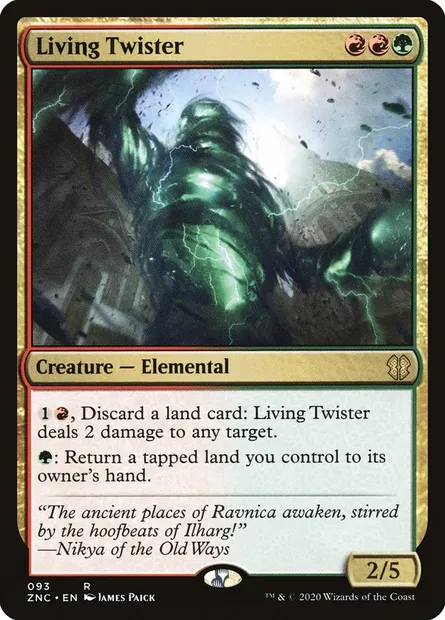 Living Twister, Magic card ZNC 93 — Zendikar Rising Commander set