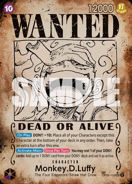 Monkey.D.Luffy, One Piece card OP05-119 — AWAKENING OF THE NEW ERA set