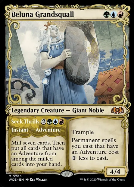 Beluna Grandsquall // Seek Thrills, Magic card WOE 285 — Wilds of Eldraine set