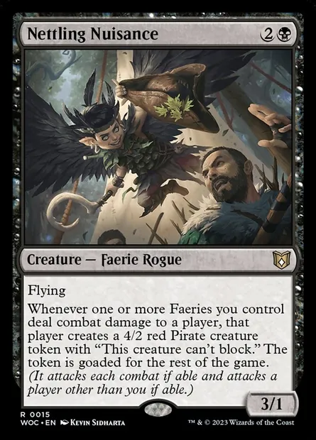 Nettling Nuisance, Magic card WOC 15 — Wilds of Eldraine Commander set