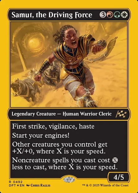 Samut, the Driving Force, Magic card DFT 492 — Aetherdrift set