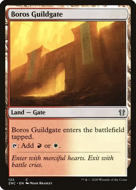 Boros Guildgate, Magic card ZNC 123 — Zendikar Rising Commander set