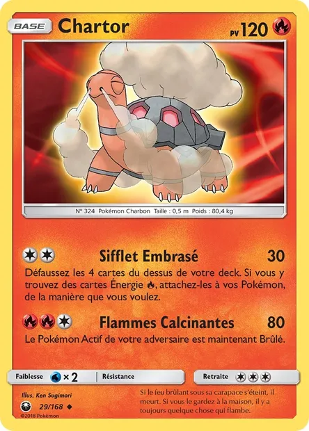 Chartor, carte Pokémon CES 29 — extension Tempête Céleste