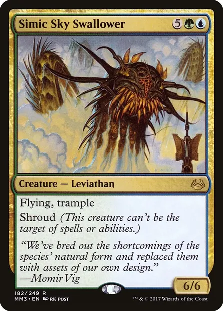 Simic Sky Swallower, Magic card MM3 182 — Modern Masters 2017 set