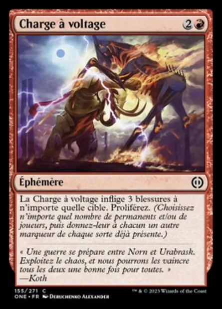 Charge à voltage, carte Magic ONE 155 — extension Tous Phyrexians