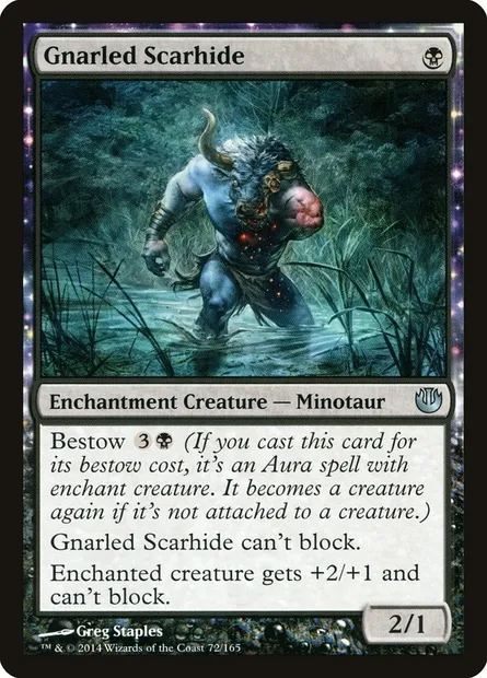 Gnarled Scarhide, Magic card JOU 72 — Journey into Nyx set
