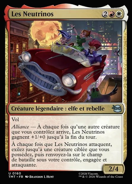 Les Neutrinos, carte Magic TMT 160 — extension Teenage Mutant Ninja Turtles
