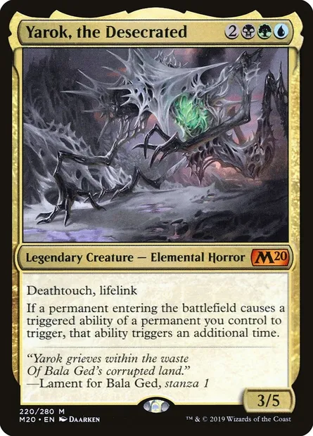 Yarok, the Desecrated, Magic card M20 220 — Core Set 2020 set