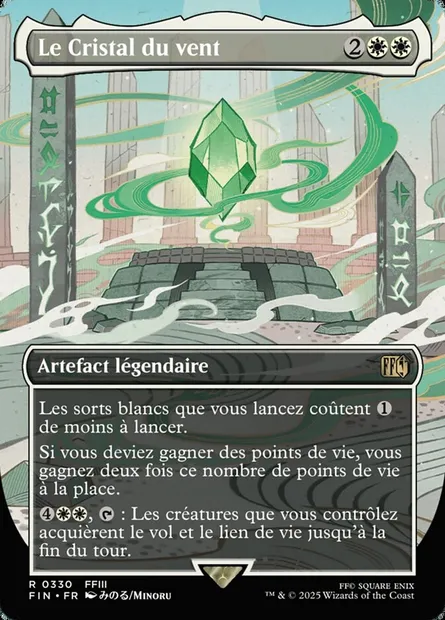 Le Cristal du vent, carte Magic FIN 330 — extension Final Fantasy