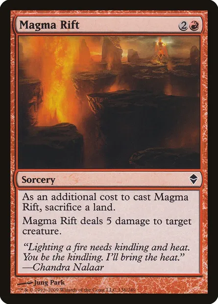 Magma Rift, Magic card ZEN 136 — Zendikar set