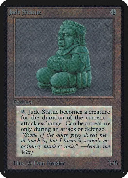 Statue de jade, carte Magic LEA 253 — extension Limited Edition Alpha
