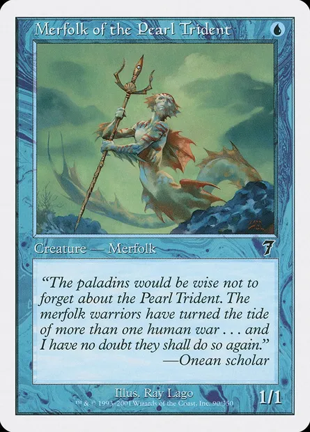 Merfolk of the Pearl Trident, Magic card 7ED 90 — Seventh Edition set