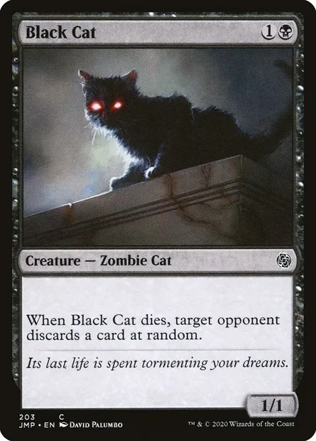 Chat noir, carte Magic JMP 203 — extension Jumpstart