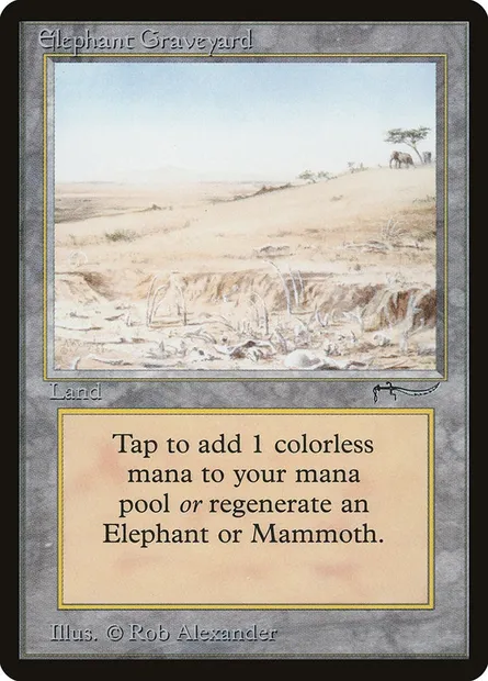 Elephant Graveyard, Magic card ARN 74 — Arabian Nights set