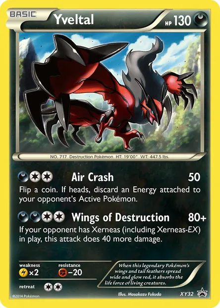 Yveltal, Pokémon card XY 32 — XY Black Star Promos set
