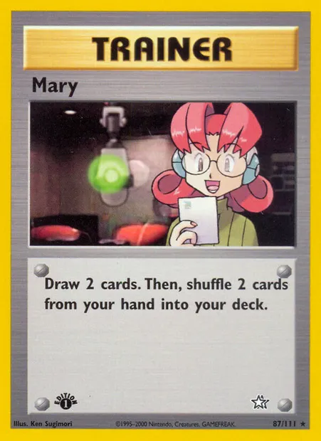 Mary, Pokémon card NG 87 — Neo Genesis set