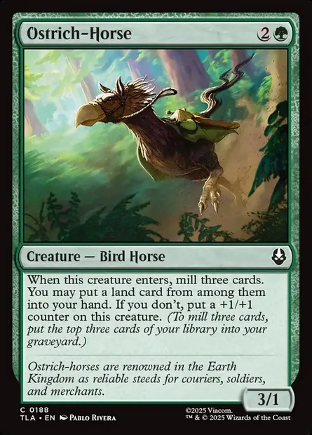 Ostrich-Horse, Magic card TLA 188 — Avatar: The Last Airbender set