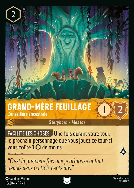 Grand-Mère Feuillage - Conseillère ancestrale, carte Disney Lorcana CH11-013 — extension Givresort