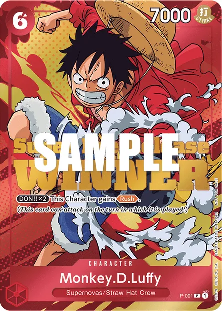 Monkey D. Luffy, carte One Piece P-001 — extension Carte promo
