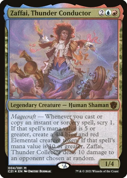 Zaffai, Thunder Conductor, Magic card OC21 4 — Commander 2021 Display Commanders set