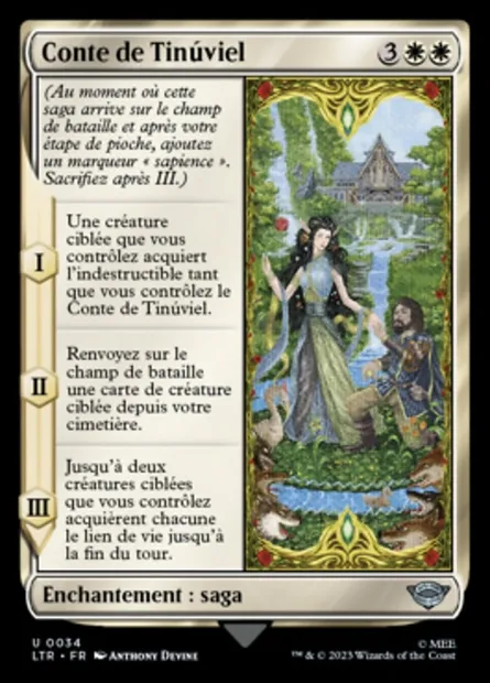 Conte de Tinúviel, carte Magic LTR 34 — extension Le Seigneur des Anneaux : chroniques de la Terre du Milieu