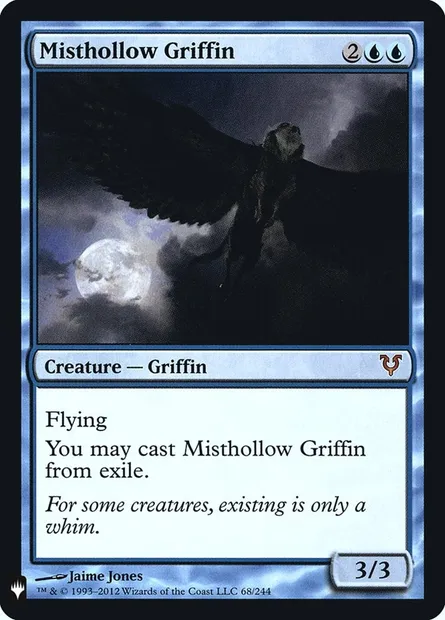 Misthollow Griffin, Magic card PLST AVR-68 — The List set