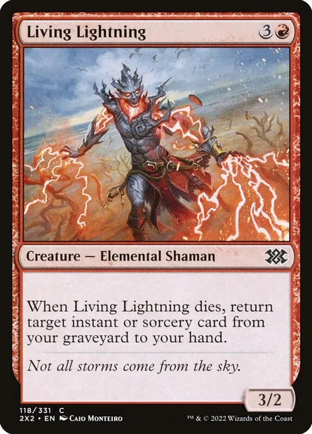 Living Lightning, Magic card 2X2 118 — Double Masters 2022 set