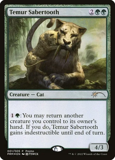 Temur Sabertooth, Magic card PL22 1 — Year of the Tiger 2022 set
