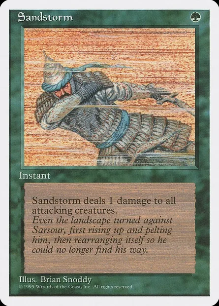 Tempête de sable, carte Magic 4ED 269 — extension Quatrième Edition
